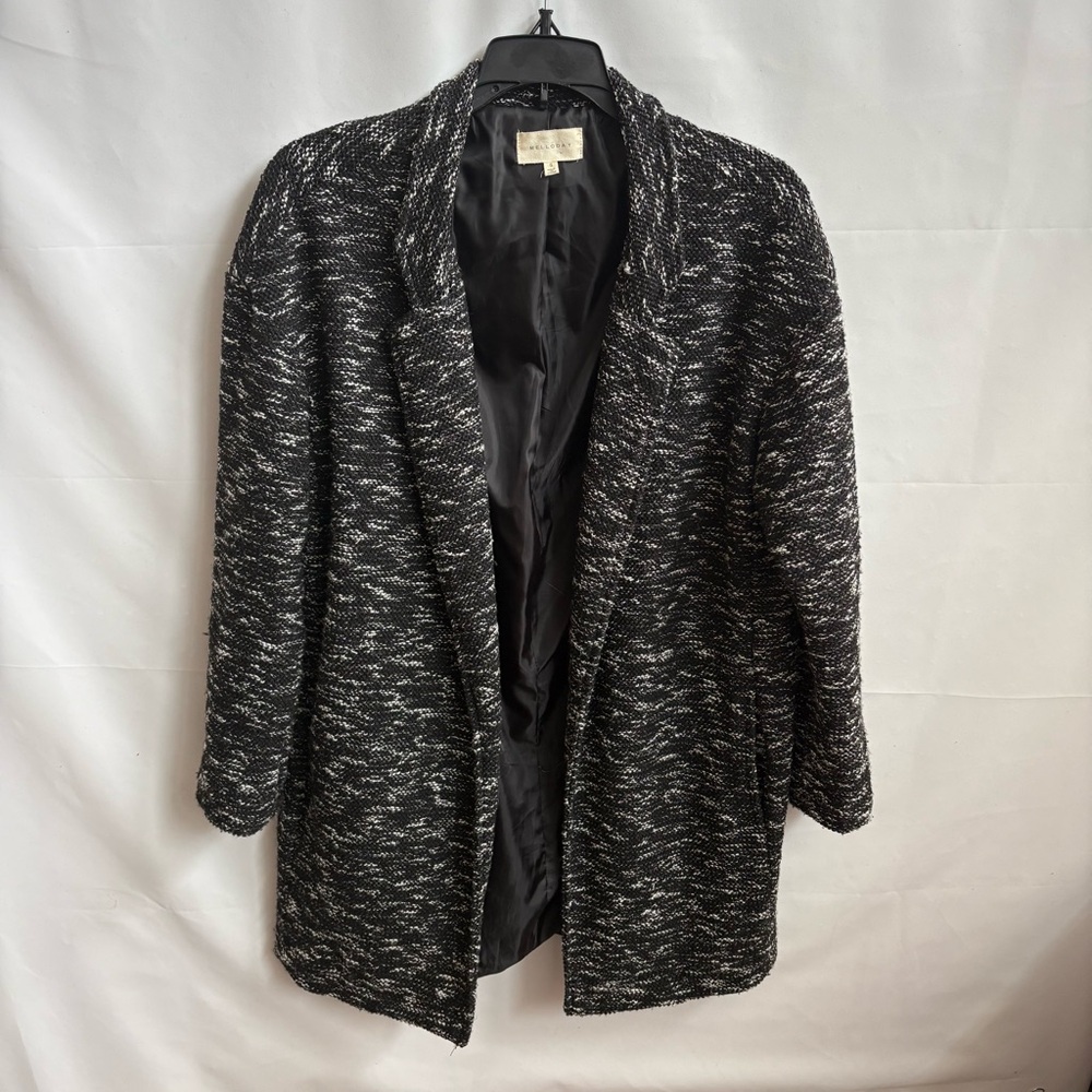 Melloday Chic Black and White Tweed Jacket Size S. Polyester/Cotton  INV25/302